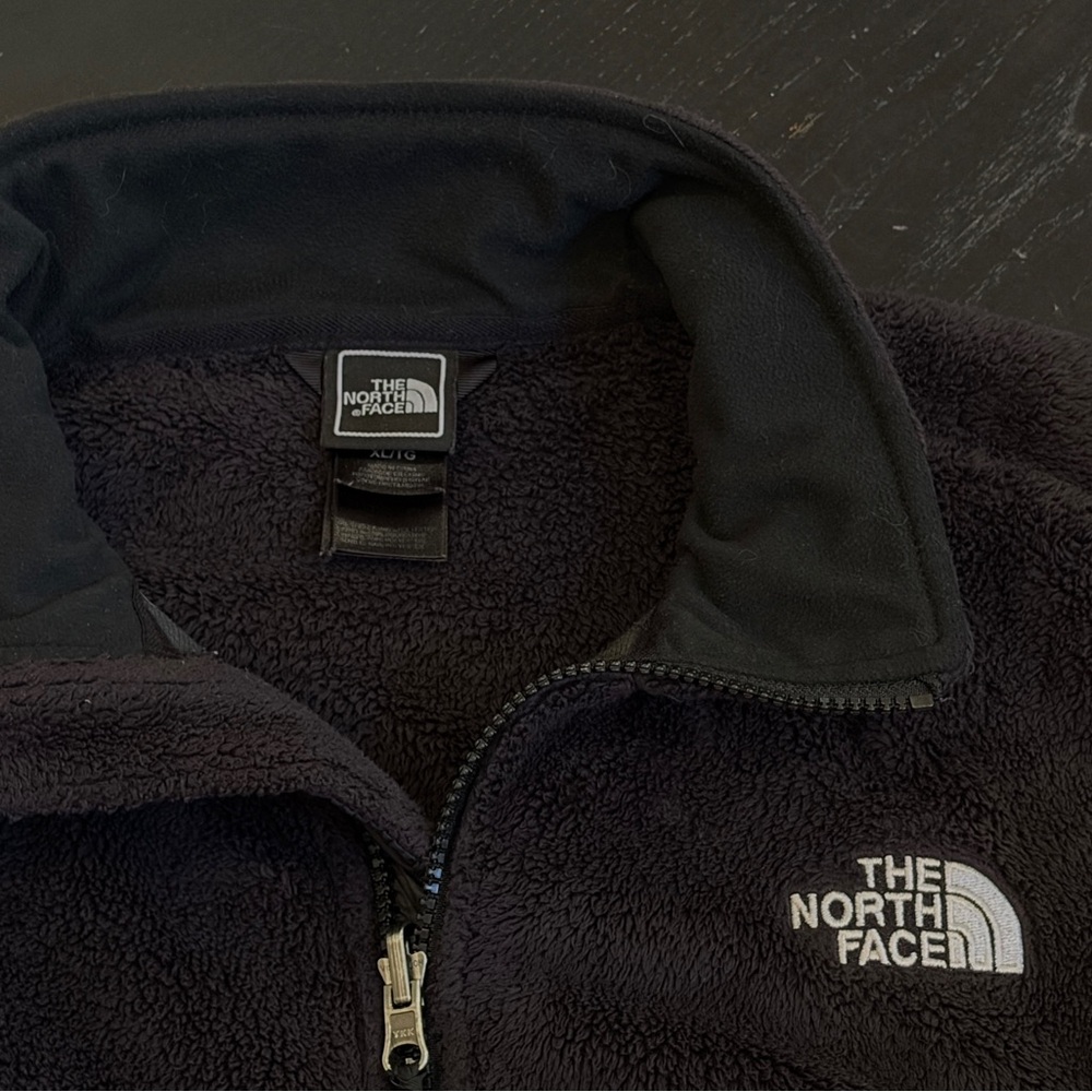 The North Face Womens Osito Full Zip Fleece Jacket Black XL Cozy - Picture 3 of 5